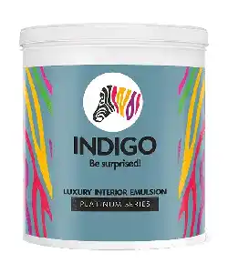 Indigo Paints Luxury Interior Emulsion price 1 ltr, 20 litre price, colours shades, 10 4 colors