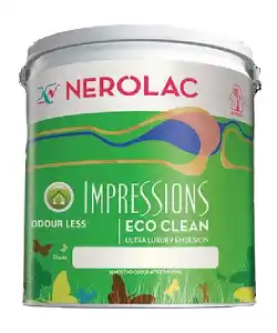 Nerolac Paints Impressions Eco Clean price 1 ltr, 20 litre price, colours shades, 10 4 colors