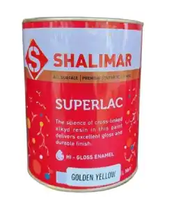 Shalimar Paints Superlac Premium Hi Gloss Enamel Golden Yellow price 1 ltr, 20 litre price, colours shades, 10 4 colors