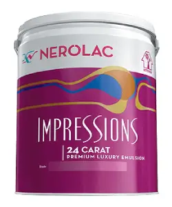 Nerolac Paints Impressions 24 Carat price 1 ltr, 20 litre price, colours shades, 10 4 colors