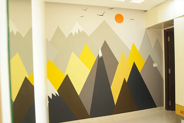  cute mountain kids room wall art