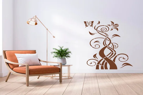 Latest SwirlFlower wall stencil painting @ RS 270 | Aapkapainter