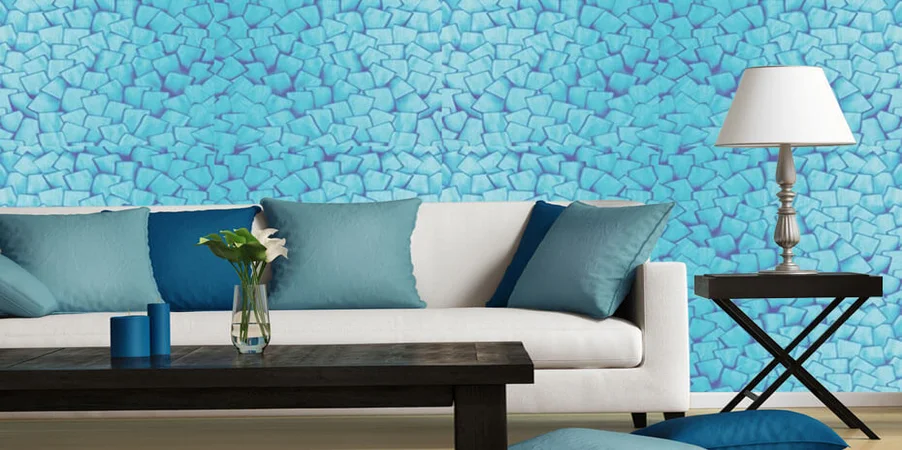 Latest Pleasant Blue Spatula Wall Texture Design Rs 60 Aapkapainter - Asian Paints Wall Texture Designs For Living Room